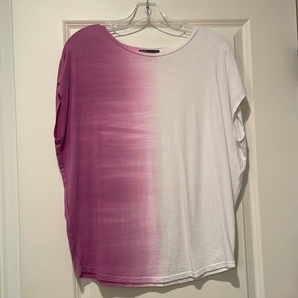 Vince pink and white ombré Cocoon top, size xxs, very roomy, lightly worn